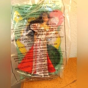 Happy Holidays Barbie 1996 McDonald's Figurine with Stand